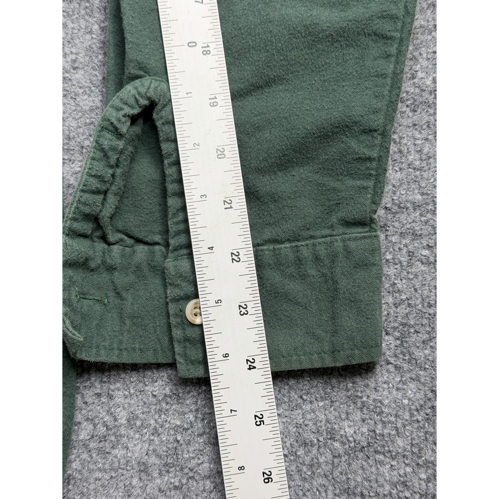 Big Bill Size Long Sleeve Button Down Shirt Green Made In USA Mens Workwear L - Picture 5 of 7